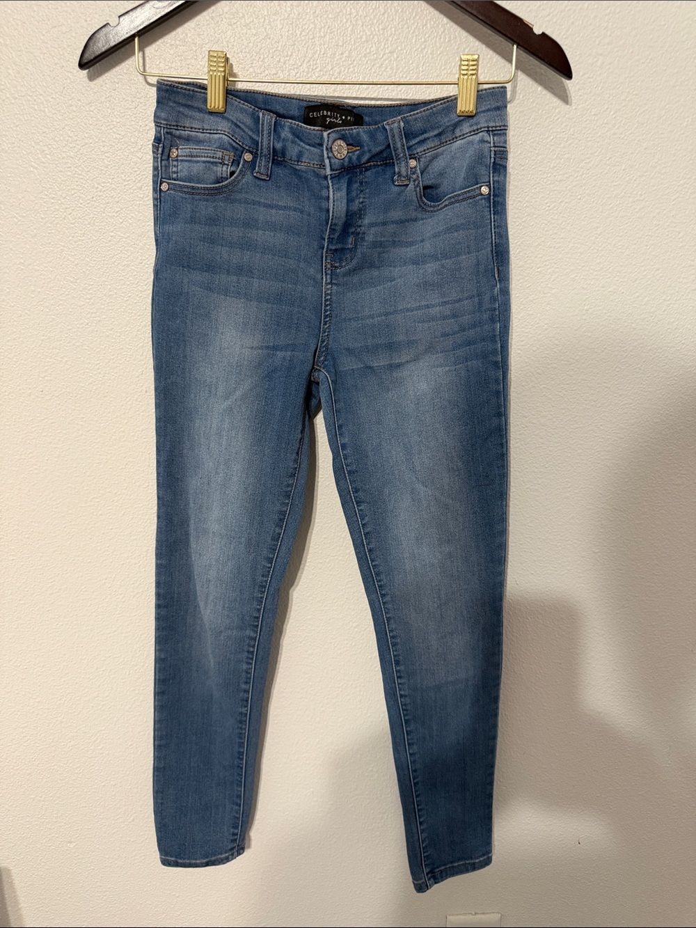 Celebrity Pink Light Blue Skinny Jeans